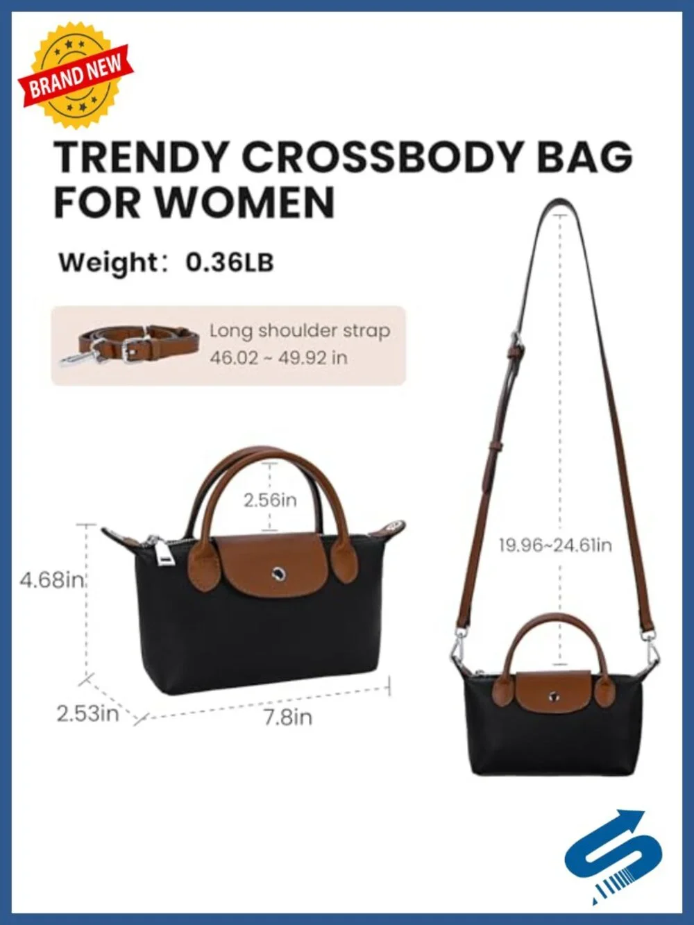 Genuine Leather Crossbody Bag Mini Tote Shoulder Satchel Purse Adjustable Strap